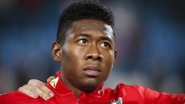 David Alaba, durante un partido con la selección de Austria.