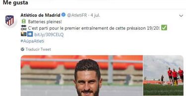 Reacción de Griezmann en Twitter sobre Joao Félix y la vuelta a los entrenamientos