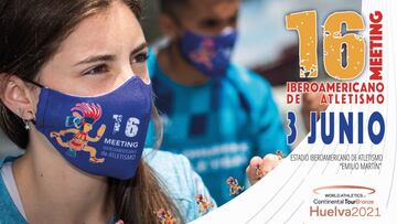 Cartel promocional del 16º Meeting Iberoamericano de Atletismo de Huelva.