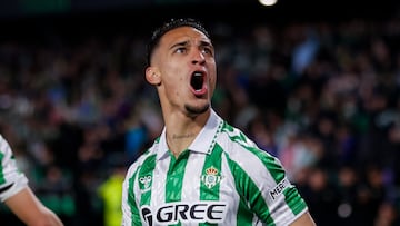 Antony celebra un gol del Betis.