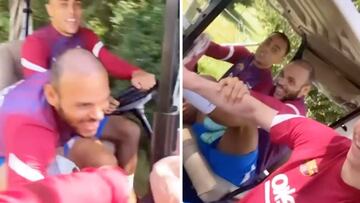 La temeraria secuencia con De Jong y Braithwaite en los buggies que no gustará en el club