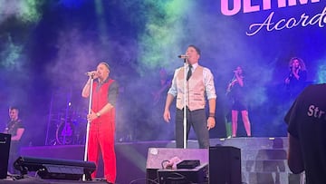 Andy y Lucas se despiden del público en el Palacio Vistalegre de Madrid.