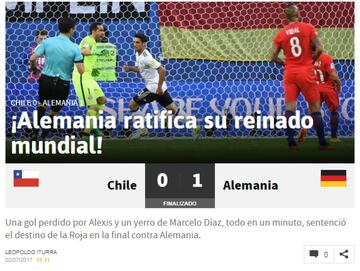 Así reaccionó la prensa en el mundo tras la derrota de Chile