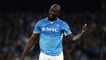Napoli’s Romelu Lukaku during the Serie A soccer match between Napoli and Torino at the Diego Armando Maradona Stadium in Naples, southern italy - Sunday , April 27 , 2025. Sport - Soccer .
(Photo by Alessandro Garofalo/LaPresse)