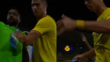 A video is going viral of Al Nassr’s Cristiano Ronaldo screaming at a ref and pushing a fan who tried to take a selfie with him.