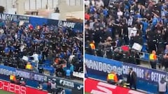 Todo lo que pasó en el Coliseum con la policía y los antidisturbios en el Getafe - Betis