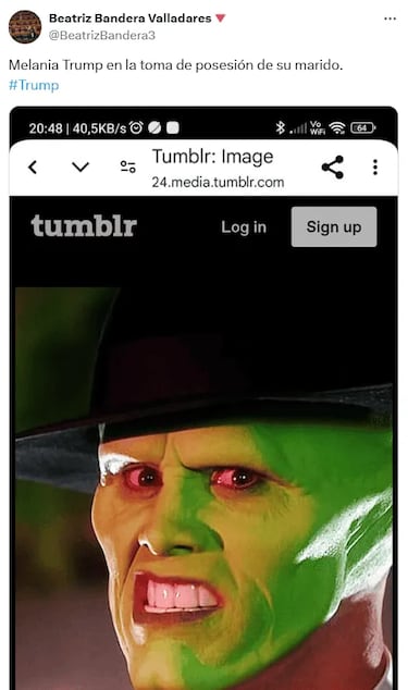 El ‘look’ de Melania en la toma de posesión de Trump inunda las redes de memes 