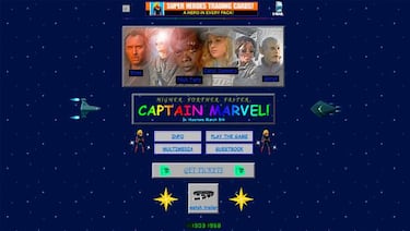 Capitana Marvel estrena página web al más puro estilo de los 90