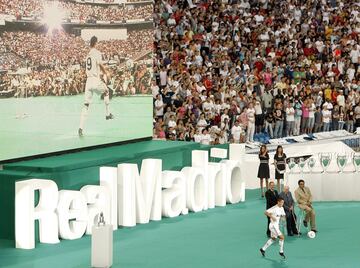 Cristiano Ronaldo en el estadio Santiago Bernabéu.