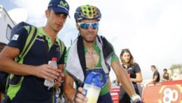 Alejandro Valverde tras acabar la novena etapa.