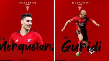 Merquelanz y Guridi, jugadores del Mirandés