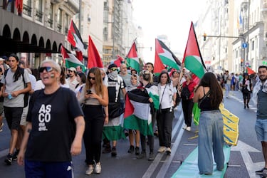 Las protestas pro-Palestina en las calles de Madrid.