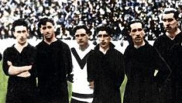 <b>CAMPEÓN. </b>Real Unión del 24: Eguiazabal, Gamborena, Bergés, Emery, Azurza, Echeveste, Anatol, Errazquin, Vázquez, Matías y René Petit.