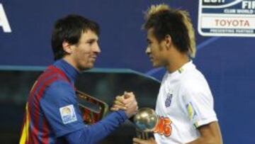 Messi y Neymar, compa&ntilde;eros en el Bar&ccedil;a.