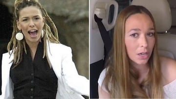 Imágenes de Beth Roderlas en el videoclip de 'Dime' y durante su paso por el programa 'Al Cotxe!' de TV3.