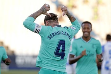 19/07/20 PARTIDO PRIMERA DIVISION covid19 coronavirus  LEGANES - REAL MADRID  GOL 0-1 SERGIO RAMOS alegria