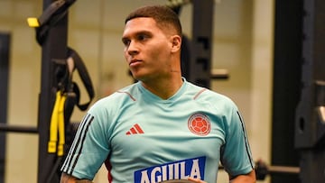 Juan Fernando Quintero en un entrenamiento de la Selección Colombia.