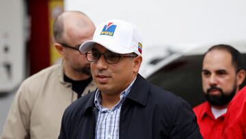 FILE PHOTO: Venezuela's Oil Minister Pedro Tellechea arrives before addressing the media, in Caracas, Venezuela, June 14, 2024. REUTERS/Leonardo Fernandez Viloria/File Photo