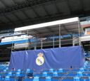 El Real Madrid engalana su palco para recibir a Bale