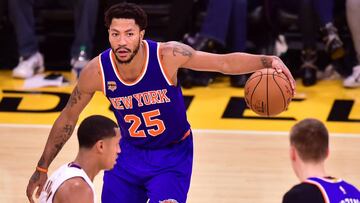 Derrick Rose, en un partido ante los Lakers.