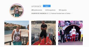 Racic ya es jugador del Valencia en su cuenta de Instagram