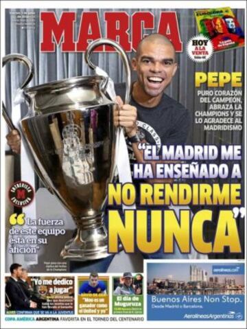 Portadas de la prensa mundial