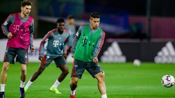 James Rodr&iacute;guez entrena con Bayern