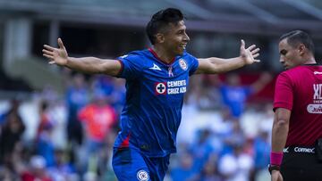 Angel Sepulveda celebrates his goal 1-0 of Cruz Azul during the game Cruz Azul vs Leon, corresponding to Round 14 of the Torneo Apertura 2023 of the Liga BBVA MX, at Azteca Stadium, on October 28, 2023.
<br><br>
Angel Sepulveda celebra su gol 1-0 de Cruz Azul durante el partido Cruz Azul vs Leon, correspondiente a la Jornada 14 del Torneo Apertura 2023 de la Liga BBVA MX, en el Estadio Azteca, el 28 de Octubre de 2023.