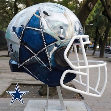 Los 32 cascos de los equipos de la NFL en versión artística