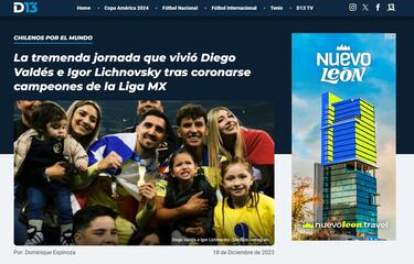 Título del América en la Liga MX genera repercusión en Sudamérica