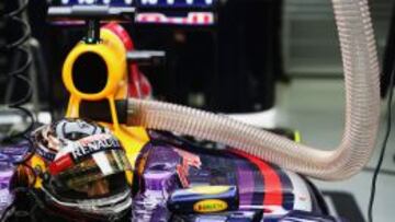 Muchos problemas para Sebastian Vettel.