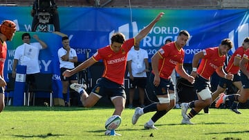 Acción del partido de la Selección española ante Francia.