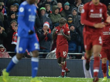 Sadio Mané opened the scoring against Leicester City last night