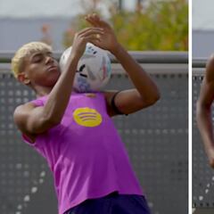 Lamine Yamal stuns everyone with incredible juggling skills at Barça training