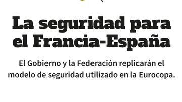 El despliegue de seguridad para el Francia-Espa?a en gr¨¢fico