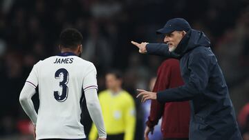 Thomas Tuchel y Reece James.