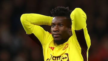 André Onana, jugador del Manchester United, durante un partido.