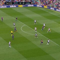 El excelente pase de Coutinho en el primer gol del Barcelona