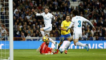 Vitolo, Kiko Casilla, Sergio Ramos y Jesús Vallejo.