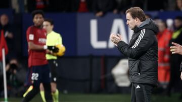 Arrasate durante el partido ante el Alavés.