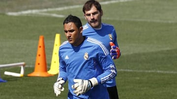 Casillas [back] with Navas at Real Madrid.
