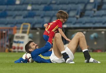 Piqué y su hijo.