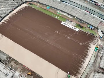 Así luce el Estadio Azteca en plena remodelación