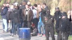 Un hincha del Espanyol agredido y uno del Athletic detenido