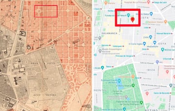 También conocido como "Campo de la Estrada", fue un terreno de tierra situado en la actual confluencia de las calles Ortega y Gasset y Velázquez (antiguamente conocido como los Altos de Velázquez). El Madrid Foot-Ball Club (Real Madrid) jugó sus primeros partidos en él durante 1901. En la imagen, la ubicación en un mapa de la zona en la época y dónde se encontraría en la actualidad. 
