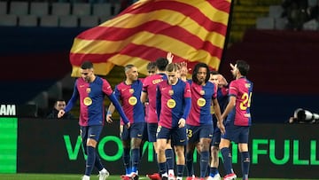 A statement win from Hansi Flick’s men following a poor recent run in LaLiga as they hit Valencia for seven at the Lluís Companys Olympic Stadium.