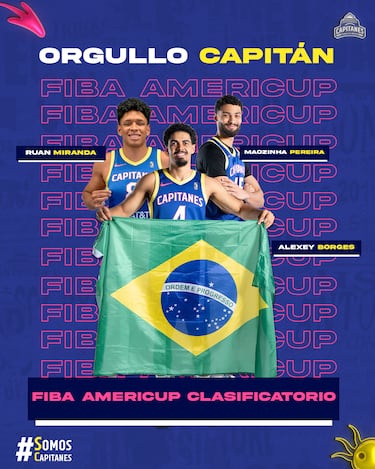 Brasil convoca a tres jugadores de Capitanes CDMX para la ventana de AmeriCup