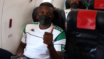 Carvalho, en el viaje de ayer con el Betis. 