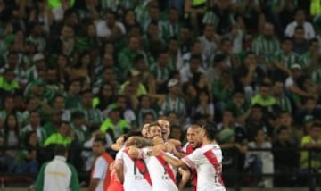 Atlético Nacional y River Plate igualaron 1-1 en la primera final de la Copa Sudamericana. 