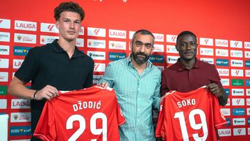 Presentacion de Dzodic y Soko como nuevos jugadores de la UD Almería.
